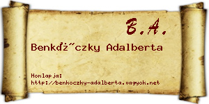 Benkóczky Adalberta névjegykártya